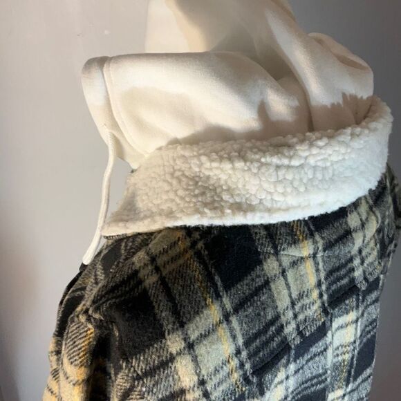 WeSC Liam Hoodie Shacket, Unisex Men- M, Women- L. NWT. Skater! Flannel hoodie - Picture 9 of 13